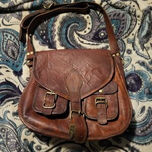 Brown Leather Satchel Bag